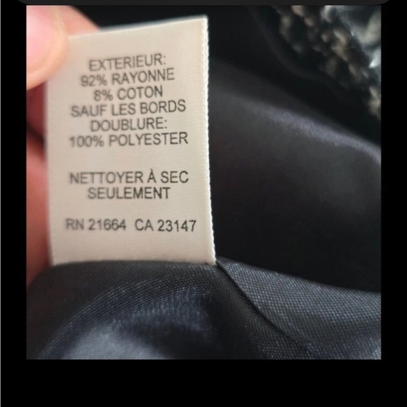 Talbots Tweed Jacket P10 Women Black White 3Button Long Sleeve Excellent - Picture 7 of 9